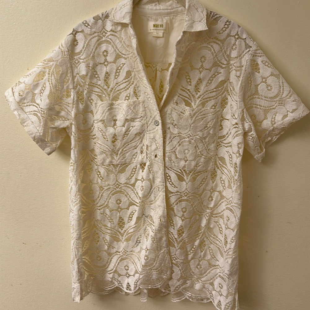 Maeve Anthropology short sleeve top size small